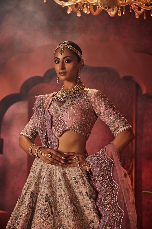 Blush Pink Gota Patti Lehenga